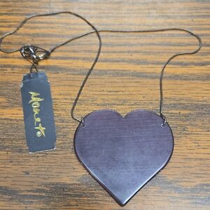 Heart-Shaped Purple Pendant Necklace
